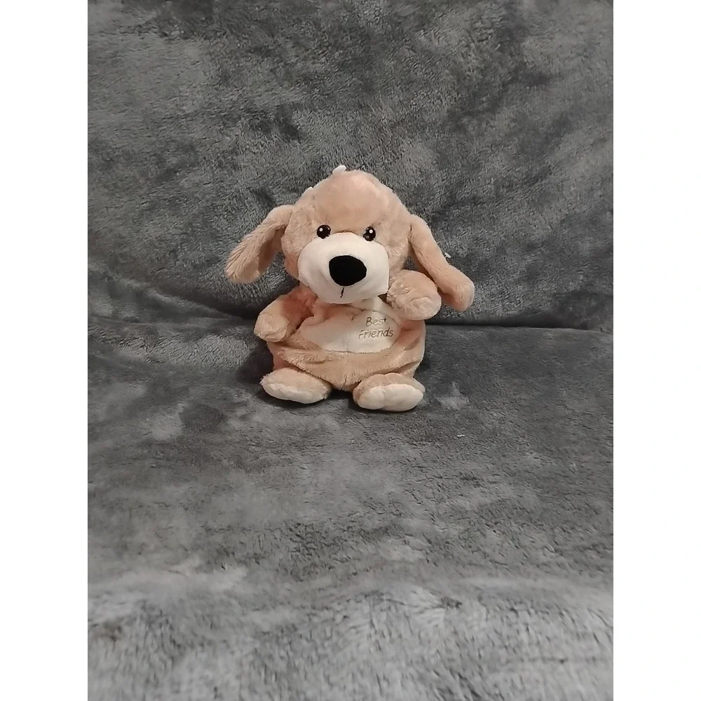 Hand Puppet Light Brown Dog Plushed Animal 11